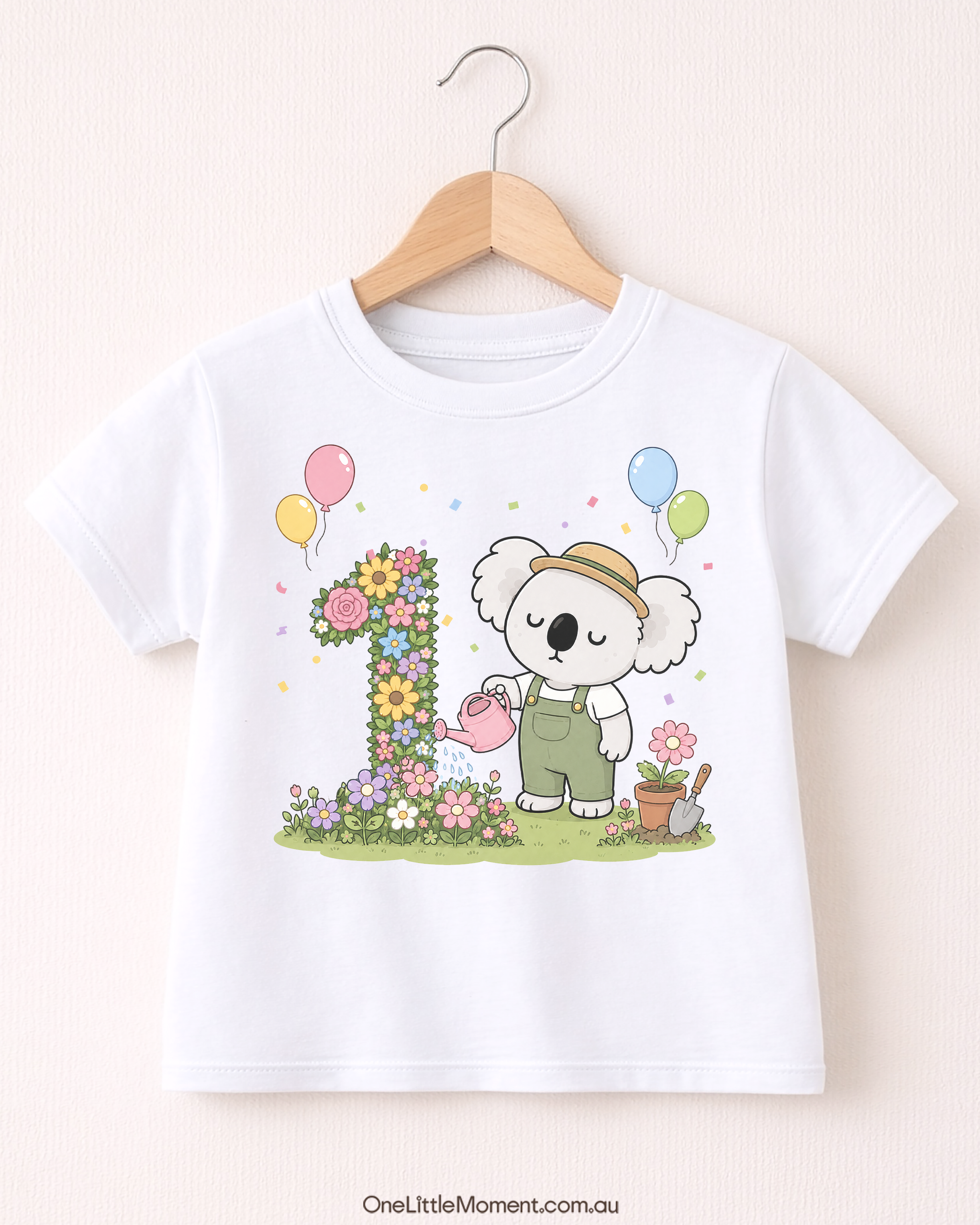 Cozy Koala Floral Birthday