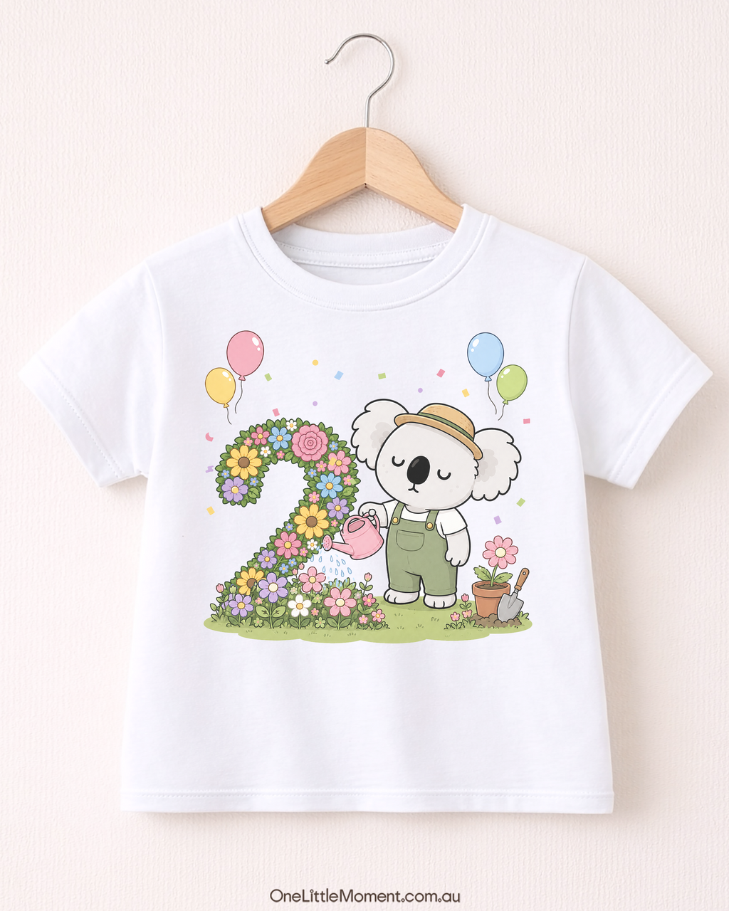 Cozy Koala Floral Birthday