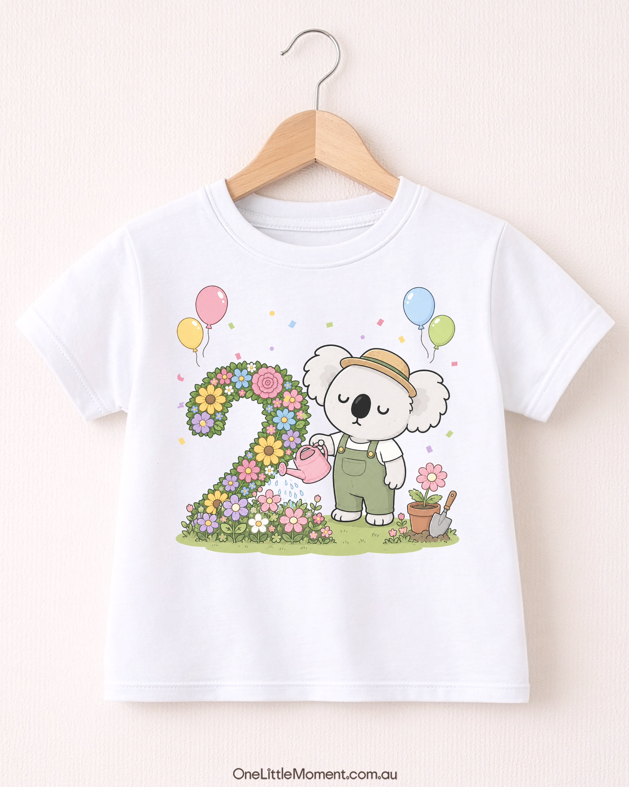 Cozy Koala Floral Birthday