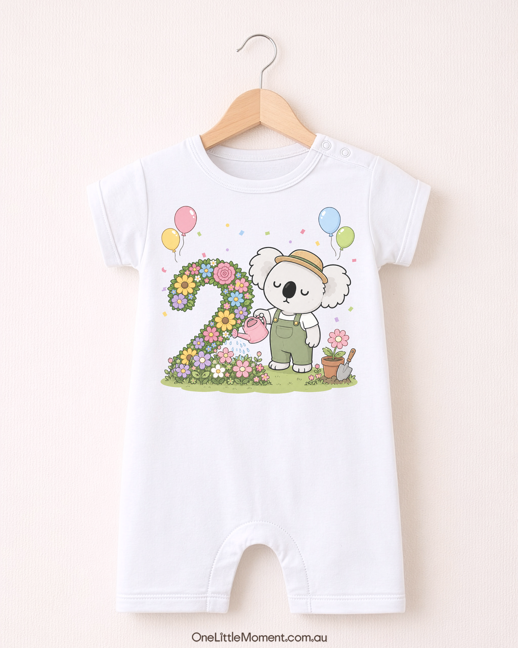Cozy Koala Floral Birthday