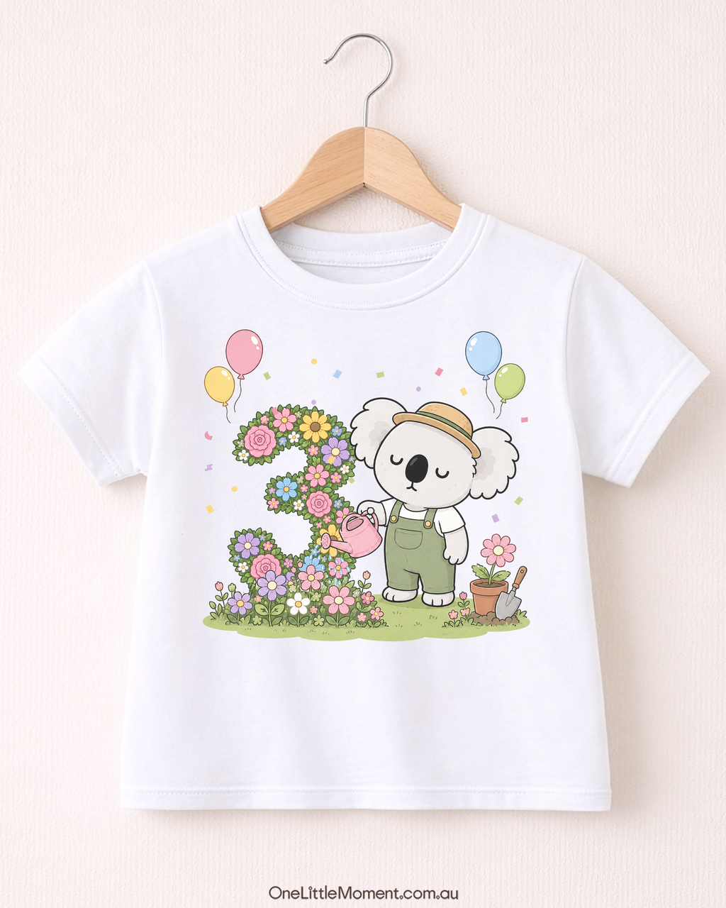 Cozy Koala Floral Birthday