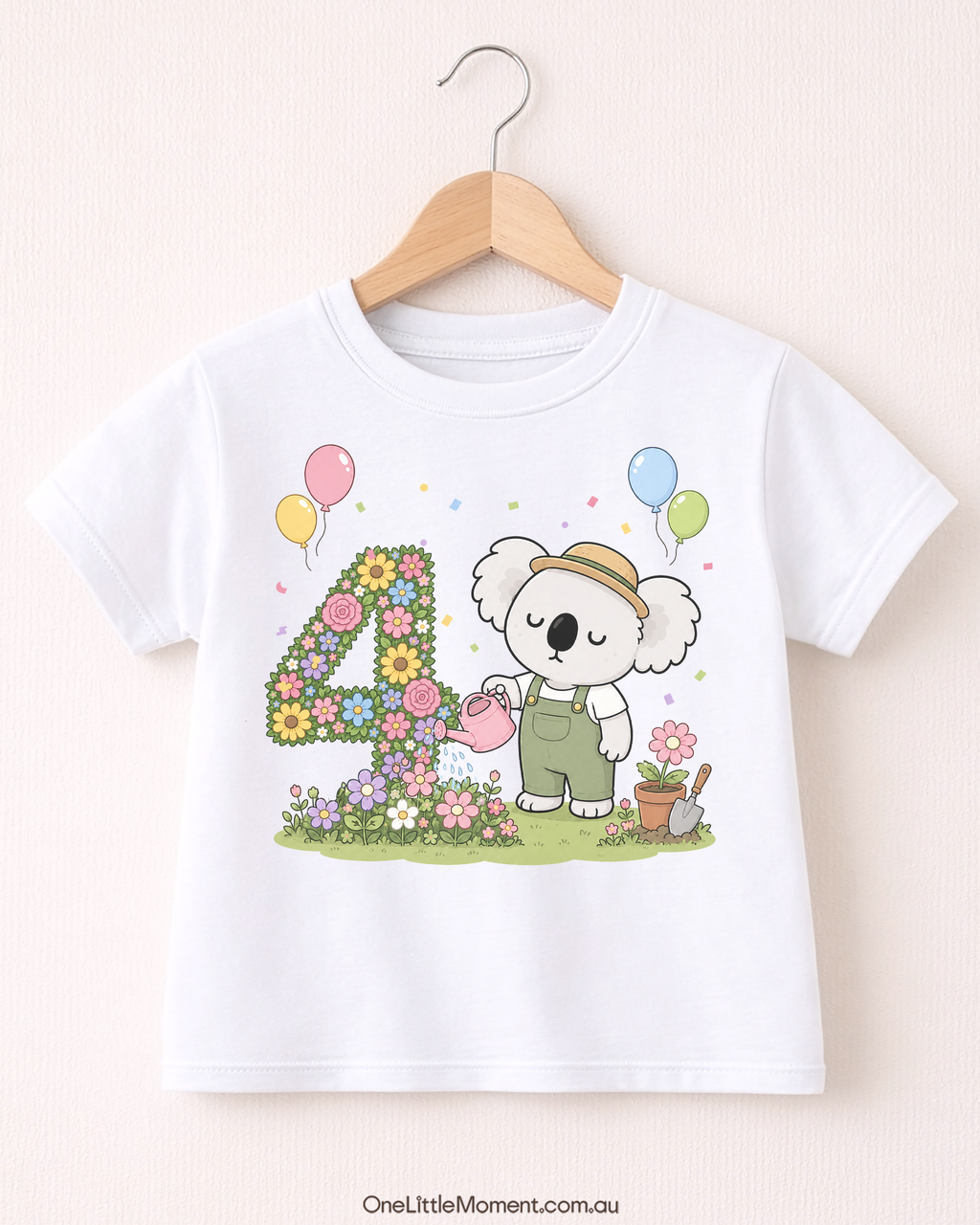 Cozy Koala Floral Birthday