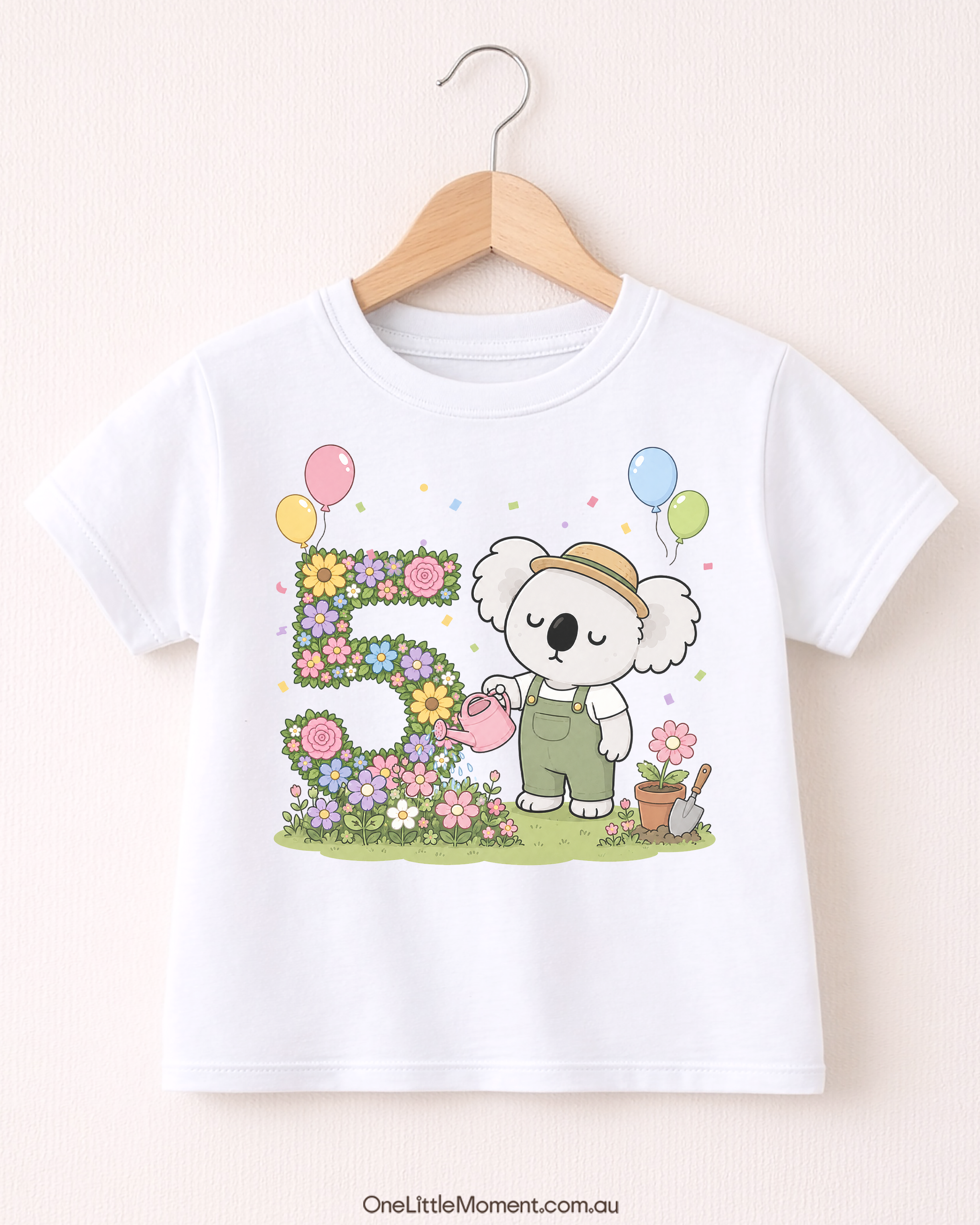 Cozy Koala Floral Birthday