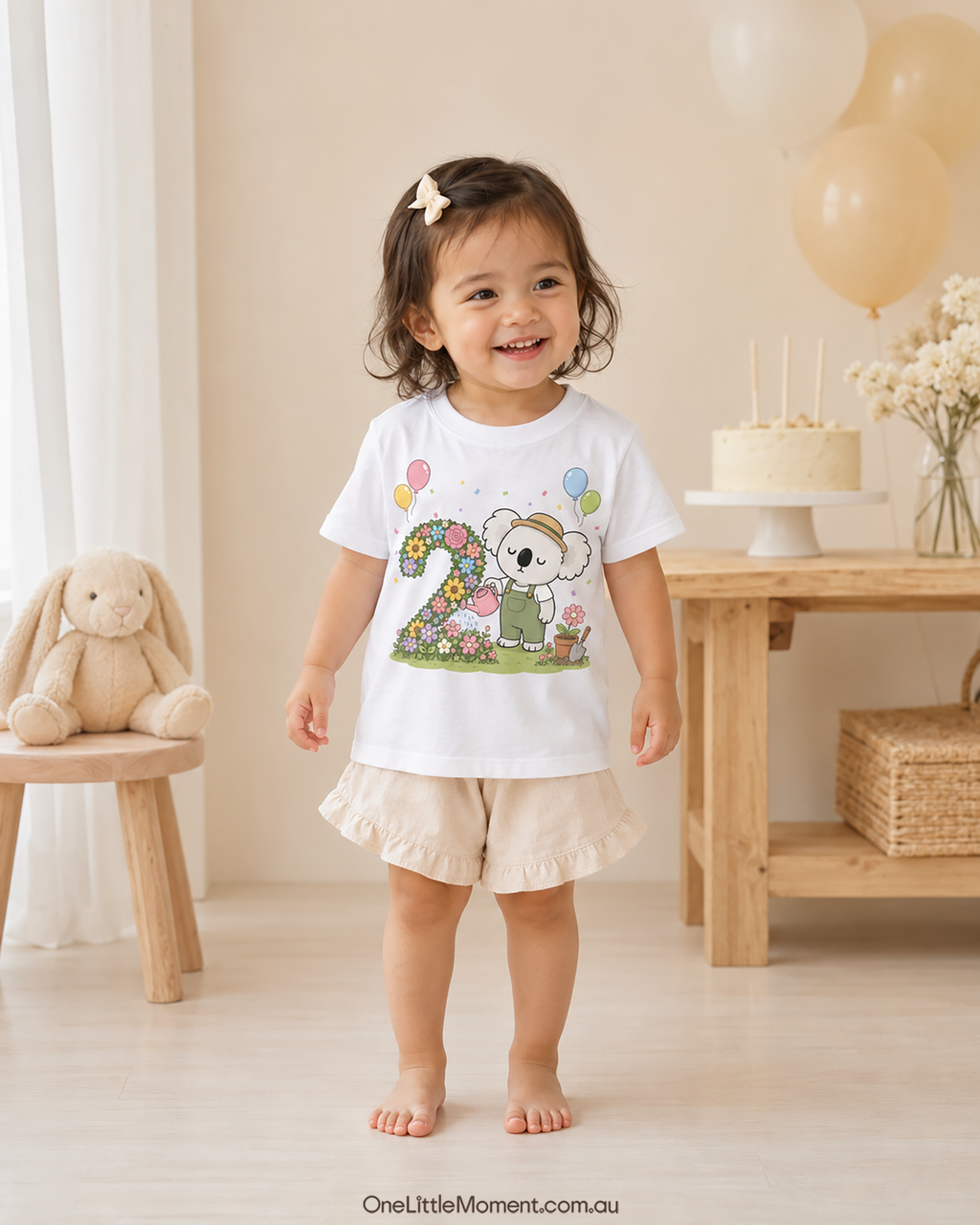 Cozy Koala Floral Birthday