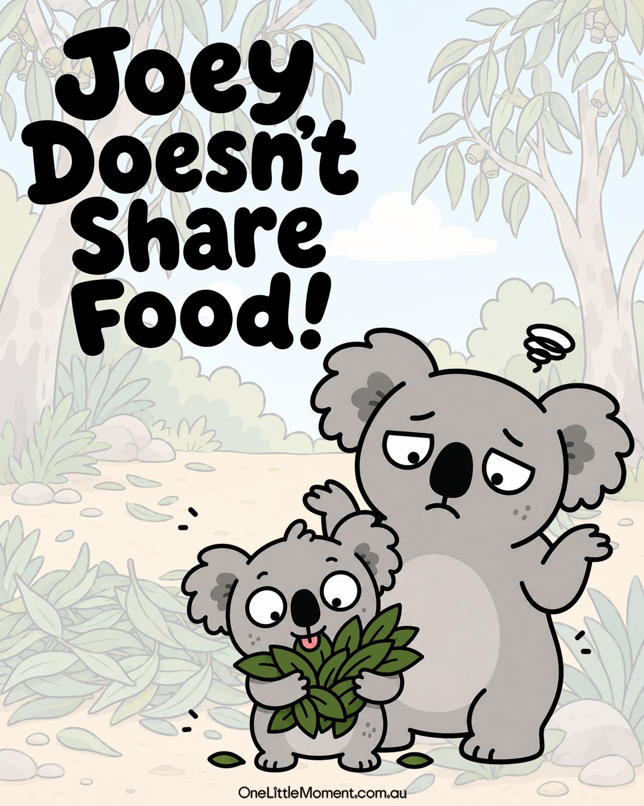 Joey Doesn't Share Food! (Baby Koala)