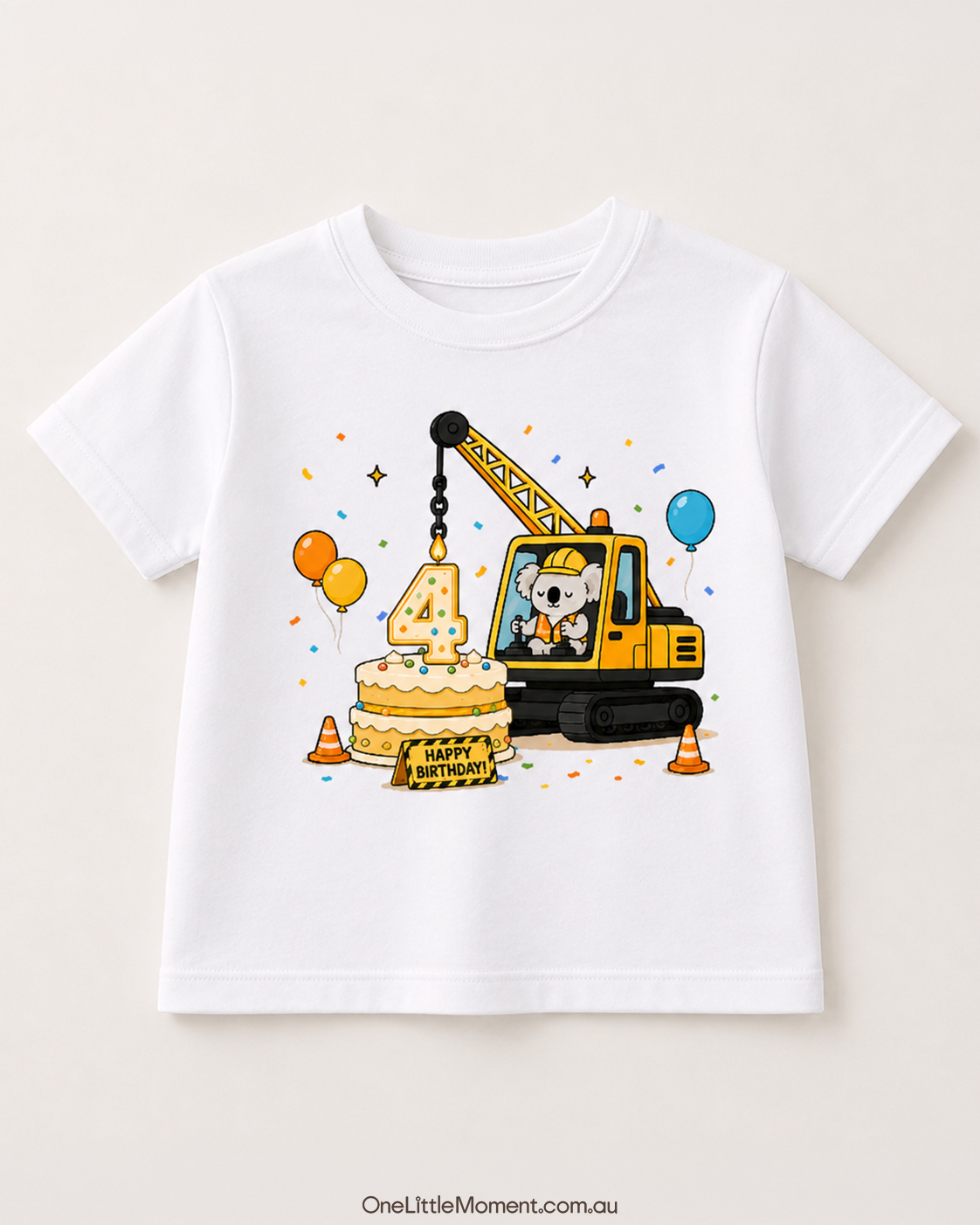 Cozy Koala Building Birthday Cake